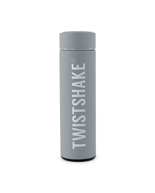 Twistshake Hot or Cold Bottle 420ml Pastel Grey D2C