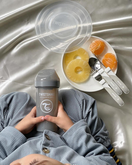 Twistshake Learn Cutlery Stainless Steel 12+m White