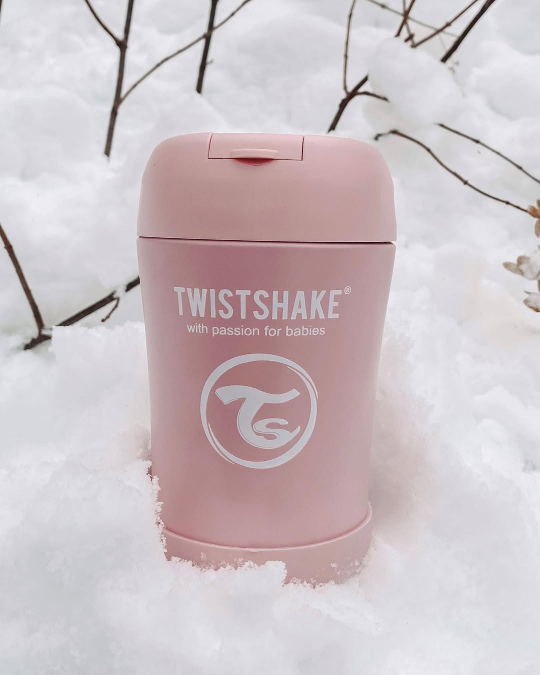 Twistshake Insulated Food Container 350ml Pastel Pink