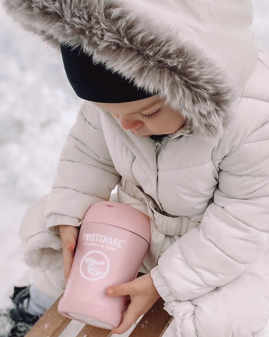 Twistshake Insulated Food Container 350ml Pastel Pink
