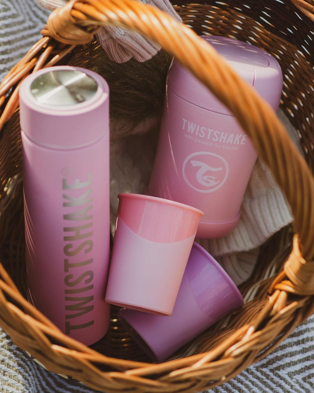 Twistshake Insulated Food Container 350ml Pastel Pink
