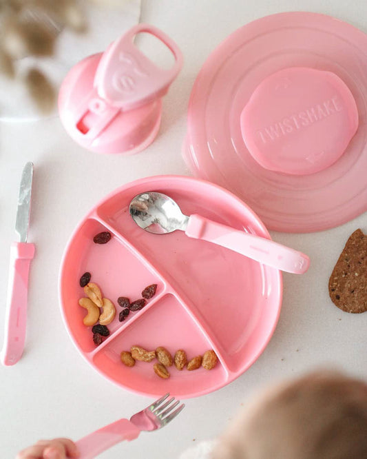 Twistshake Learn Cutlery Stainless Steel 12+m Pastel Pink
