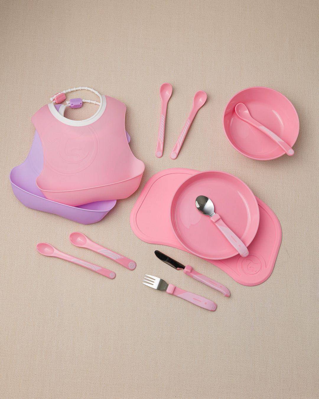 Twistshake Bib 4+m Pastel Pink Purple