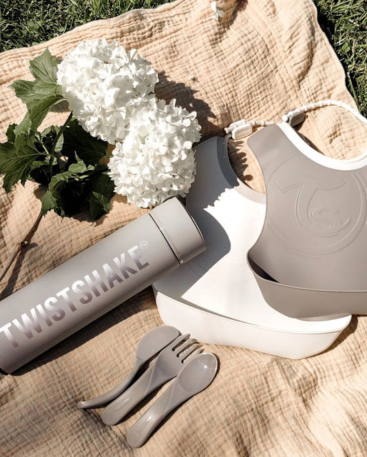 Twistshake Hot or Cold Bottle 420ml Pastel Grey