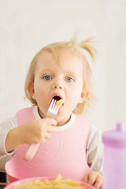 Twistshake Bib 4+m Pastel Pink Purple